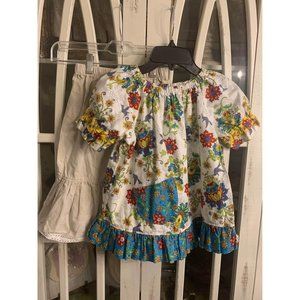 Boutique girls size 4 Pants And Top Outfit, Floral, Boho